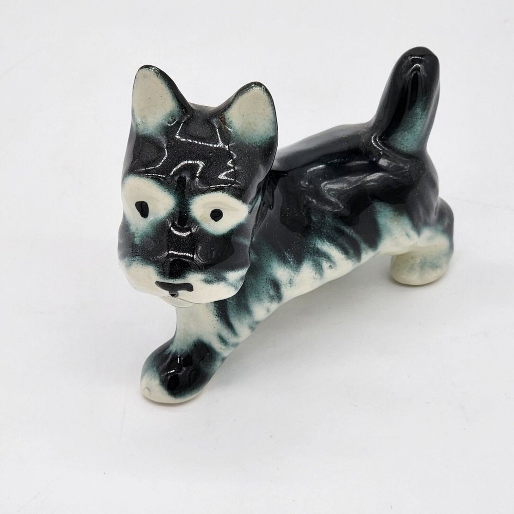 Vintage Scottish Terrier Scotty Dogs Ceramic Figurines Set of 2 - Picture 5 of 7